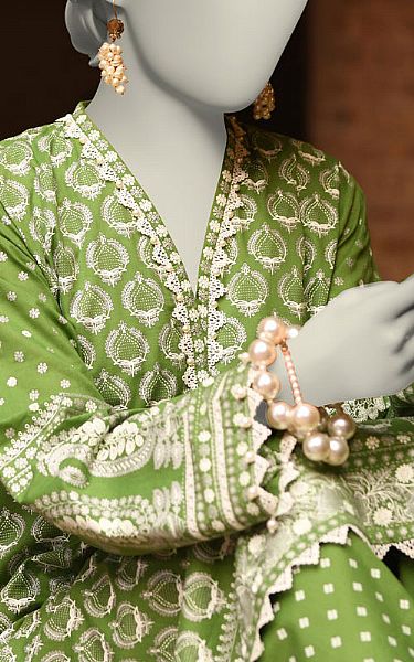 Junaid Jamshed Green Lawn Suit (2 Pcs) | Pakistani Lawn Dress in USA- Image 2