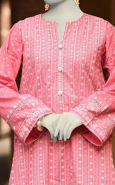 Junaid Jamshed Rose Pink Lawn Suit (2 Pcs) | Pakistani Lawn Dress in USA- Image 2