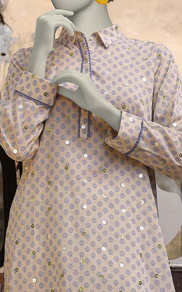 Junaid Jamshed Ivory Cambric Kurti | Pakistani Lawn Dress in USA- Image 2