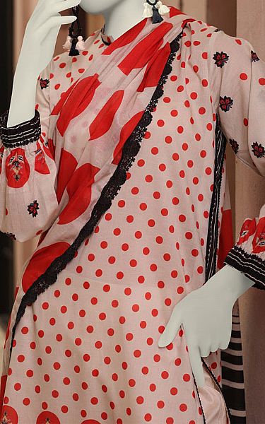 Junaid Jamshed Pink Lawn Suit | Pakistani Lawn Dress in USA- Image 2