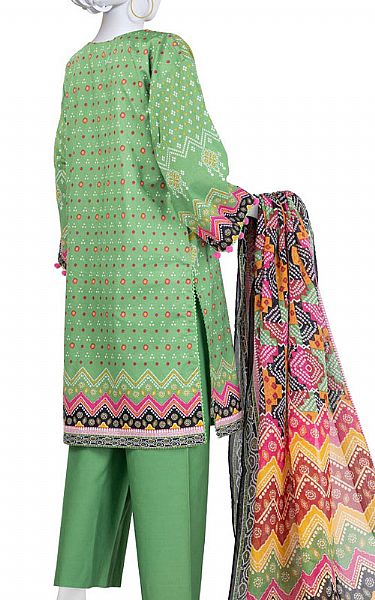 Junaid Jamshed Mint Green Lawn Suit | Pakistani Lawn Dress in USA- Image 2