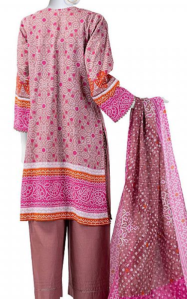 Junaid Jamshed Tea Pink Lawn Suit | Pakistani Lawn Dress in USA- Image 2