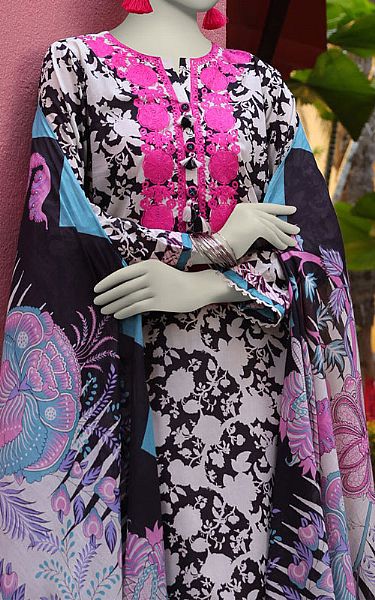 Junaid Jamshed Off-white Lawn Suit | Pakistani Lawn Dress in USA- Image 2