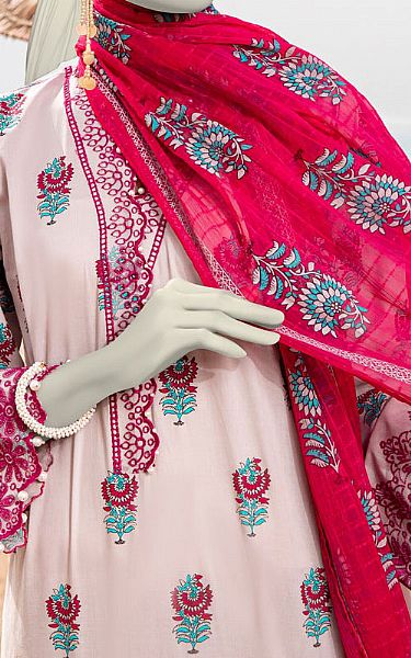 Junaid Jamshed Dusty Pink Lawn Suit (2 Pcs) | Pakistani Lawn Dress in USA- Image 2