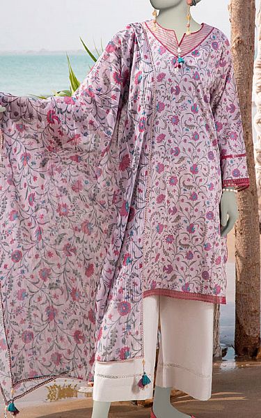 Junaid Jamshed Lilac Lawn Suit (2 Pcs) | Pakistani Lawn Dress in USA- Image 1