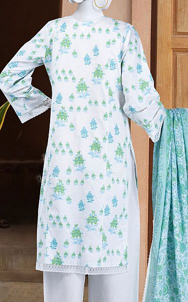 Junaid Jamshed White Lawn Suit | Pakistani Lawn Dress in USA- Image 2