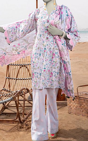 Junaid Jamshed Lilac Lawn Suit | Pakistani Lawn Dress in USA- Image 1
