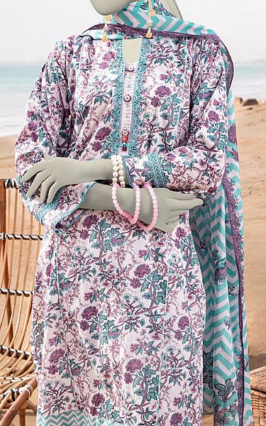 Junaid Jamshed Carven Pink Lawn Suit | Pakistani Lawn Dress in USA- Image 2
