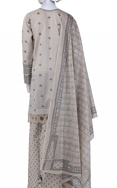 Junaid Jamshed Grey Lawn Suit | Pakistani Lawn Dress in USA- Image 2