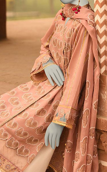 Junaid Jamshed Coral Lawn Suit (2 Pcs) | Pakistani Lawn Dress in USA- Image 2
