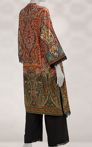 Junaid Jamshed Multicolor Khaddar Suit (2 Pcs) | Pakistani Winter Dresses in USA- Image 2