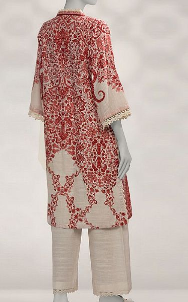 Junaid Jamshed Pink Khaddar Suit (2 Pcs) | Pakistani Winter Dresses in USA- Image 2