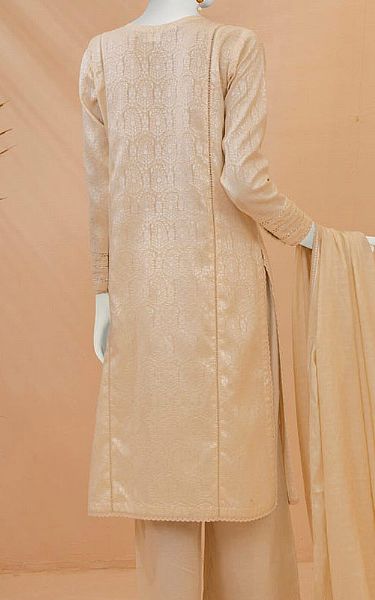 Junaid Jamshed Ivory Jacquard Suit (2 Pcs) | Pakistani Lawn Suits- Image 2