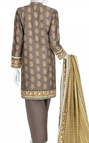 Junaid Jamshed Dusty Grey Lawn Suit (2 Pcs) | Pakistani Dresses in USA- Image 2
