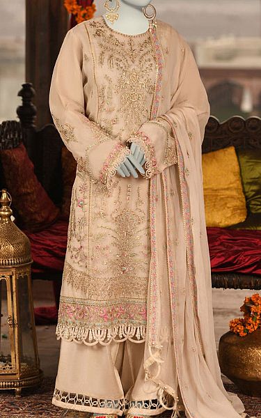 Junaid Jamshed Tumbleweed Organza Suit | Pakistani Embroidered Chiffon Dresses USA- Image 1