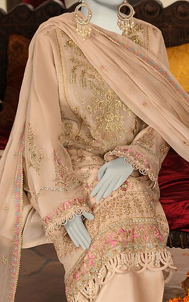 Junaid Jamshed Tumbleweed Organza Suit | Pakistani Embroidered Chiffon Dresses USA- Image 2