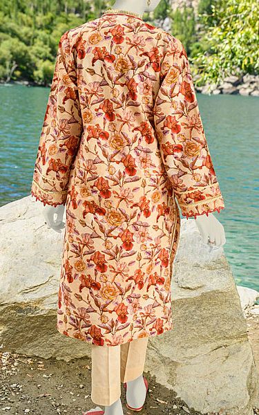 Junaid Jamshed Ivory Cambric Suit (2 Pcs) | Pakistani Winter Dresses- Image 2