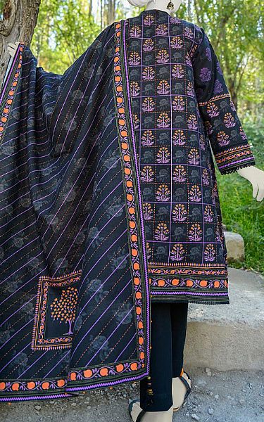 Junaid Jamshed Black Khaddar Suit | Pakistani Winter Dresses- Image 2