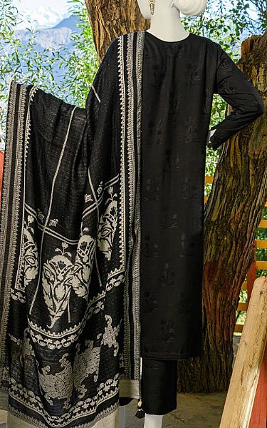 Junaid Jamshed Onyx Viscose Suit | Pakistani Winter Dresses- Image 2