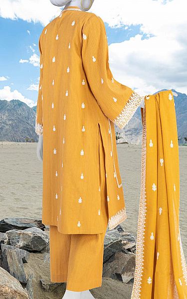 Junaid Jamshed Mustard Karandi Suit | Pakistani Winter Dresses- Image 2