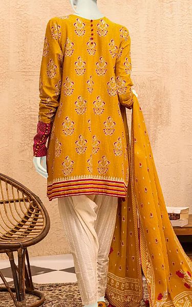Junaid Jamshed Orange Lawn Suit | Pakistani Dresses in USA- Image 2