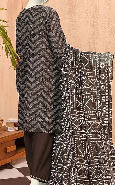 Junaid Jamshed Cocoa Brown Lawn Suit | Pakistani Dresses in USA- Image 2