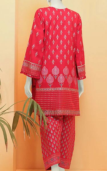 Junaid Jamshed Alizarin Crimson Lawn Suit (2 Pcs) | Pakistani Dresses in USA- Image 2