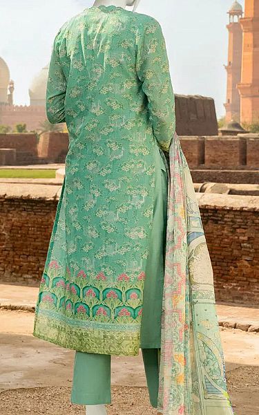 Junaid Jamshed Turquoise Jacquard Suit | Pakistani Dresses in USA- Image 2