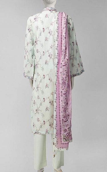 Junaid Jamshed Light Green Lawn Suit (2 Pcs) | Pakistani Lawn Dress in USA- Image 2