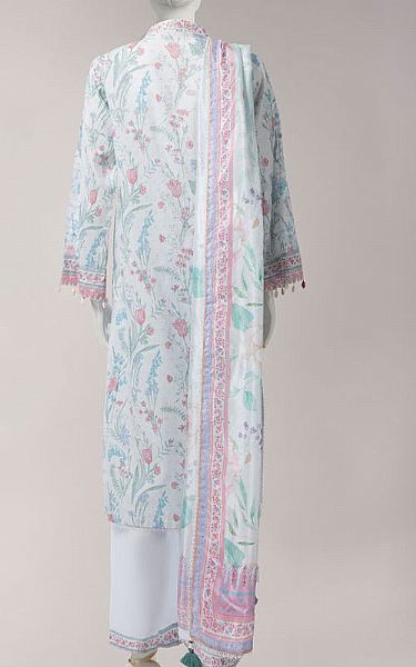 Junaid Jamshed Light Turquoise Lawn Suit | Pakistani Lawn Dress in USA- Image 2