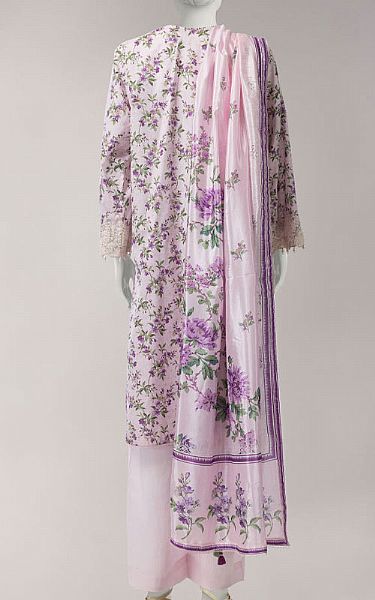 Junaid Jamshed Lilac Lawn Suit | Pakistani Lawn Dress in USA- Image 2