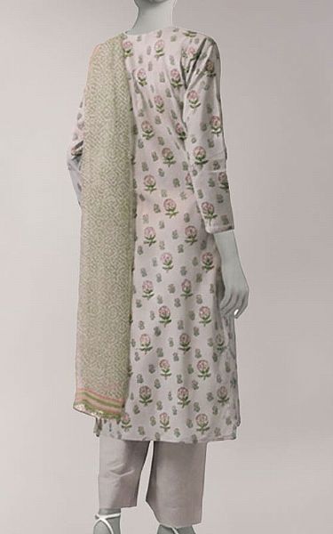Junaid Jamshed Off-white Lawn Suit | Pakistani Lawn Dress in USA- Image 2