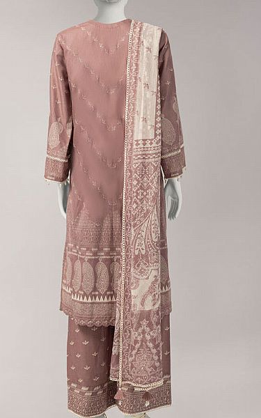 Junaid Jamshed Tea Pink Lawn Suit | Pakistani Lawn Dress in USA- Image 2