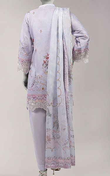 Junaid Jamshed Lilac Lawn Suit | Pakistani Lawn Dress in USA- Image 2