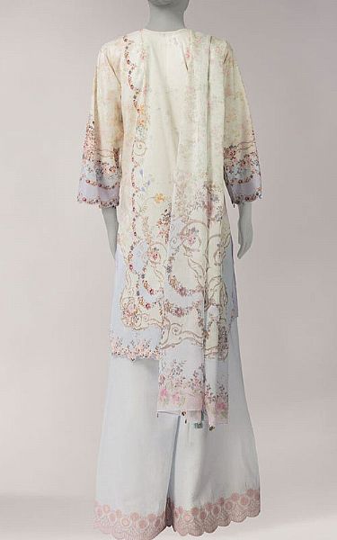 Junaid Jamshed Multicolor Lawn Suit | Pakistani Lawn Dress in USA- Image 2