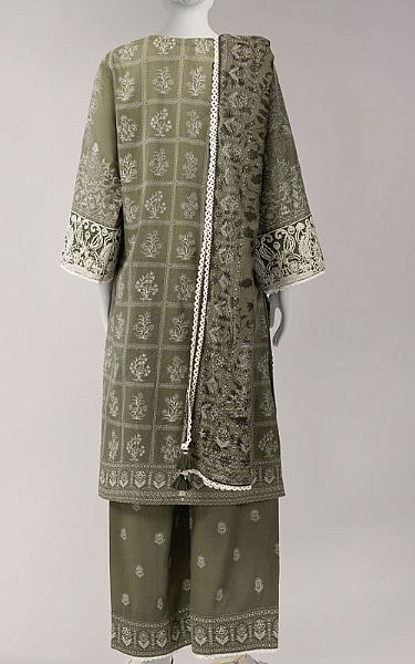 Junaid Jamshed Green Lawn Suit | Pakistani Lawn Dress in USA- Image 2
