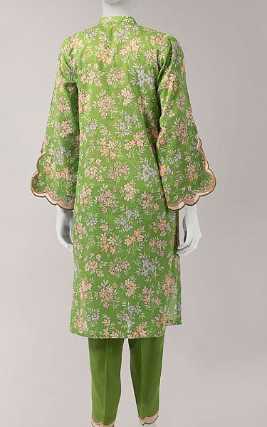 Junaid Jamshed Green Lawn Suit (2 Pcs) | Pakistani Lawn Dress in USA- Image 2