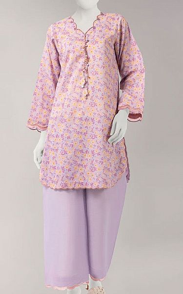 Junaid Jamshed Pink/Lilac Lawn Suit (2 Pcs) | Pakistani Lawn Dress in USA- Image 1
