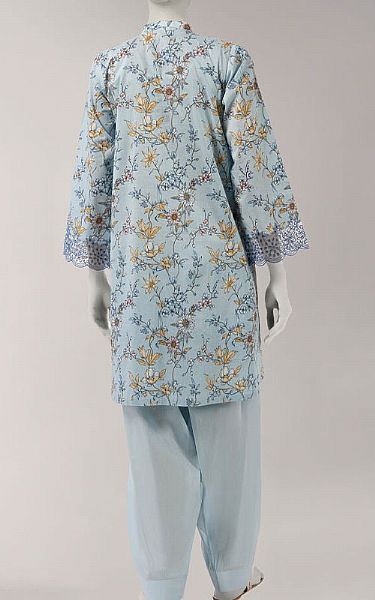 Junaid Jamshed Sky Blue Lawn Suit (2 Pcs) | Pakistani Lawn Dress in USA- Image 2