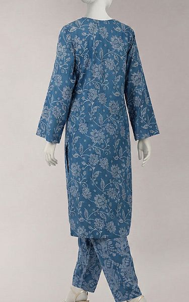 Junaid Jamshed Blue Lawn Suit (2 Pcs) | Pakistani Lawn Dress in USA- Image 2