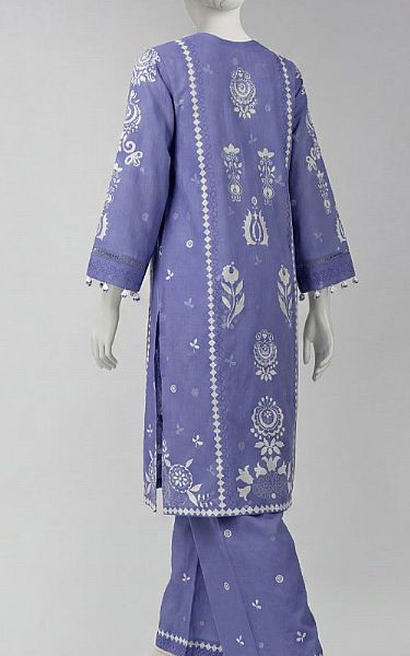 Junaid Jamshed Cadet Blue Lawn Suit (2 Pcs) | Pakistani Lawn Dress in USA- Image 2