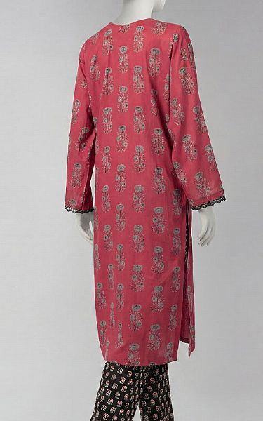 Junaid Jamshed Solid Pink Lawn Suit (2 Pcs) | Pakistani Lawn Dress in USA- Image 2