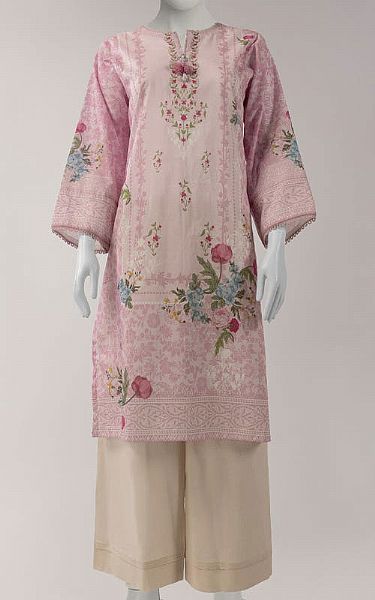 Junaid Jamshed Lilac Lawn Kurti | Pakistani Lawn Dress in USA- Image 1