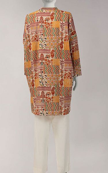Junaid Jamshed Mustard Lawn Kurti | Pakistani Lawn Dress in USA- Image 2