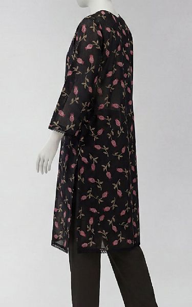 Junaid Jamshed Black Lawn Kurti | Pakistani Lawn Dress in USA- Image 2