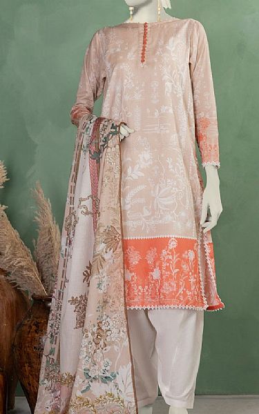 Junaid Jamshed Cavern Pink Lawn Suit (2 pcs) | Pakistani Lawn Dress in USA- Image 1