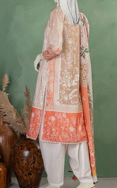 Junaid Jamshed Cavern Pink Lawn Suit (2 pcs) | Pakistani Lawn Dress in USA- Image 2