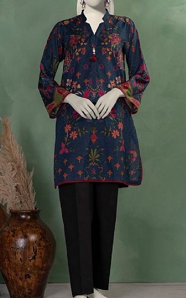 Junaid Jamshed Pickled Bluewood Lawn Kurti | Pakistani Lawn Dress in USA- Image 1