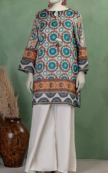 Junaid Jamshed Multi Lawn Kurti | Pakistani Lawn Dress in USA- Image 1