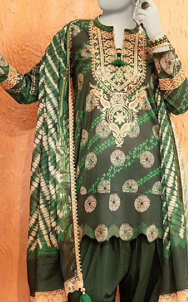 Junaid Jamshed Lunar Green Lawn Suit | Pakistani Lawn Dress in USA- Image 2